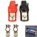 2Pcs Red Car Battery Terminal Adjustable Clamp Clip Positive+Nagative Conne H4F1