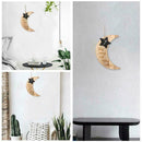 1set Eid Mubarak Happy Ramadan Moon Shaped Home Decoration Gift Best For K7K8