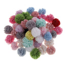 50 Pieces Mixed Pompom Ball Embellishment for Wedding Dress, Dance Costume, DIY