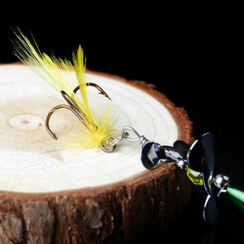 Long Casting Spinner Bait Fishing Lure Double Tail Propeller Trout Carp Cat