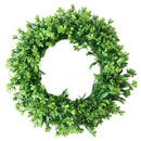 Artificial Green Leaf Wreath - 42Cm Simulation Clover Wreath Outdoor Green