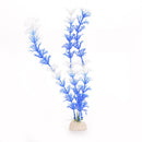 White Blue Plastic Grass Underwater Ornament for Fish TankBX