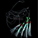 5Pcs Fishing Rigs Barbed Hooks 3/0 High Reflective Glow Beads & Lure Bait