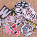 13pcs Boom Letter Embroidery Patch Applique Badge Sew Iron On Bag Fabric Crafts