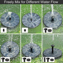LED Lights Solar Powered Fountain Water Pump Night Bird Floating Garden S1L2
