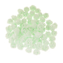 100Pcs Artificial Pale Green Plastic Rose Flower Head Bulk Craft Home Decor