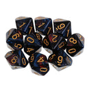10pcs 10 Sided Dice D10 Polyhedral Dice for Dungeons and Dragons Table Games Red