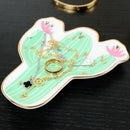 1Pc Cactus Ceramic Sauce Dessert Dish Plate Decorative Jewelry Holder Stora