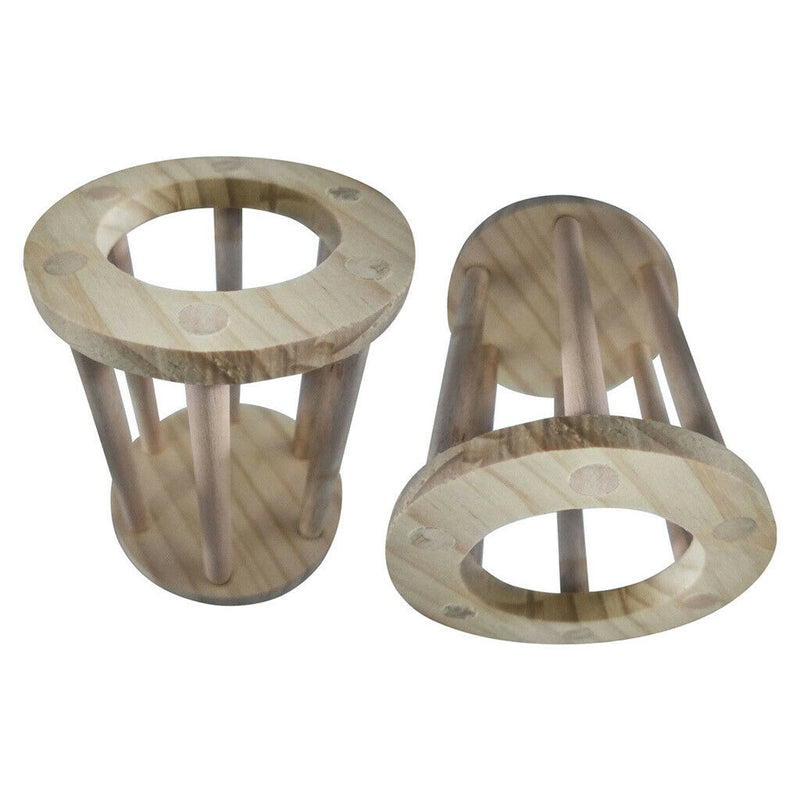 2pcs Durable Hay Feeder Natural Wood Hay Grass Rack for Rabbit Guinea Pig