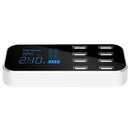 USB 8 Multi-Port Adapter Desktop Wall Charger Smart LED Display Charging Sta Bj