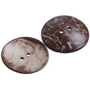 20PCs Coconut Shell Buttons Sewing Scrapbooking Brown Round 2 Holes 5cm Dia