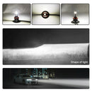 2Pcs 9006/Hb4 Mini1 Led Headlight 36W 6000Lm Cob Bulbs Kit Hi/Low Beam 6000