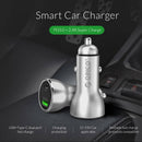 Orico 30W Dual Usb Car Phone Charger Usb 2.4A Type-C Pd 3.0 Cigarette Light