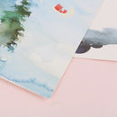 6pcs Watercolor Merry Christmas Greeting Card party Birthday Invitation Gift PT+