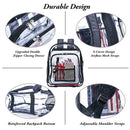 Heavy Duty Clear Backpack,Security Transparent School Backpack,See Through  P2D2