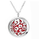 Aromatherapy Essential Oil Diffuser Necklace Stainless Steel Locket Pendant Z2D4