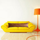 Thick Faux Leather Lumbar Pillow Cover Tan Decorative For Couch Throw Pillo