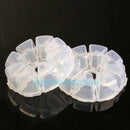 2Pcs Empty Nail Art Rhinestone Beads Storage Case Display Box Clear Compartments