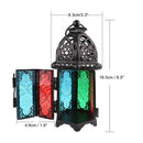 Hanging Moroccan Tea Light Candle Holder Lantern Garden Home Ornament Black