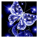 Diamond Cross Stitch Pattern 5D Diamond Embroidery Butterfly Round Diamond  O1U3