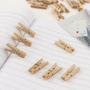 100x Mini Wooden Pegs Clothes Pins For Crafting Cardmade Tackle 25x3MM AU B7C4