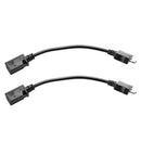 2Pcs Micro USB Male to Mini USB 5Pin Converter OTG Adapter Cable Line 10cm