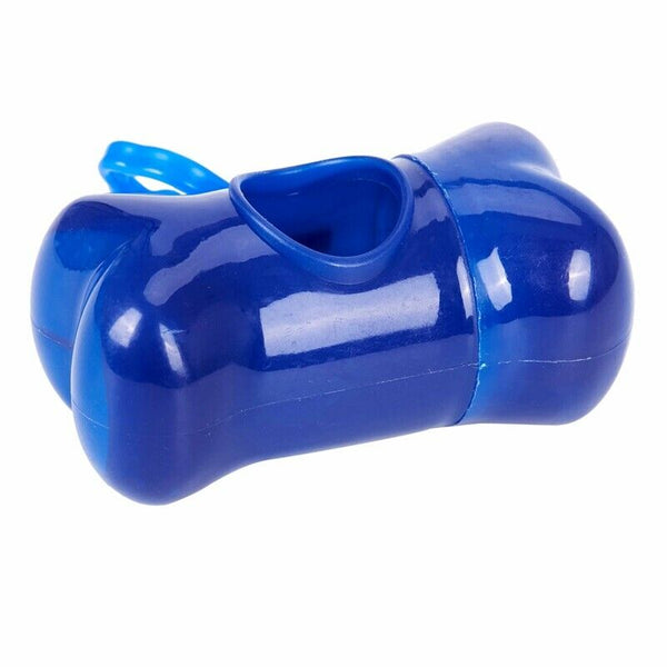 Dispenser Box Case Pet Garbage Clean Waste Bag Bone Shape blue