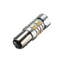 Pair 1157 BAY15D Dual Color 20 SMD 5730 LED Tail Brake Light Bulbs 12V DC