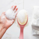 1Pc Bath Brush Soft Double-Sided Long Handle Massage Bath Brush Soft Hair L