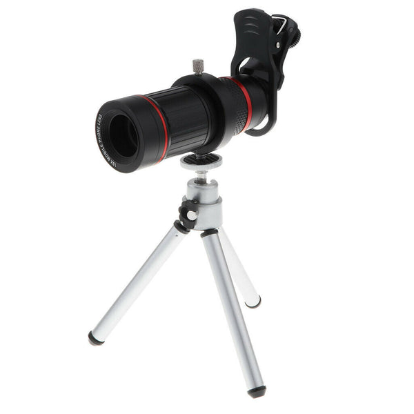 18X Phone Holder Camera Telephoto Lens+Aluminum Tripod for