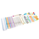 51pcs Metal Crochet Hooks Plastic Needles Stitch Markers Counter DIY Toolkit