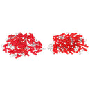 100pcs Durable Fishing Sinker Slides Hooked Snap Swivels Line Connectors Red