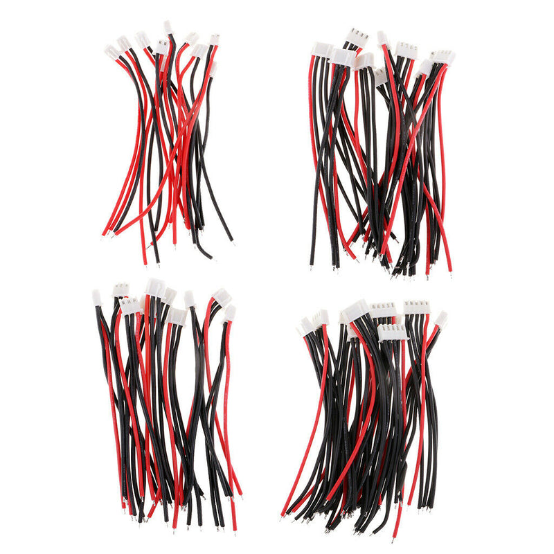 30Pcs 10cm JST-XH Connector Silicone Cable Lead 22AWG For Lipo