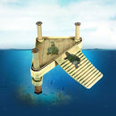 Reptile Terrarium Vivarium Ornament Tortoise Basking Ladder Platform Dock