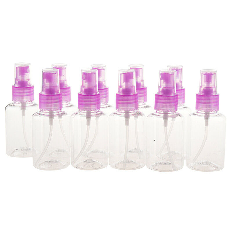 10 pcs 50ml Spray Bottle Empty Plastic Makeup Atomizer Container Pump Trans L2I4