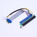 PCI-E 1X to 16X Extender Cable Riser Card Adapter Auxiliary Power Supply