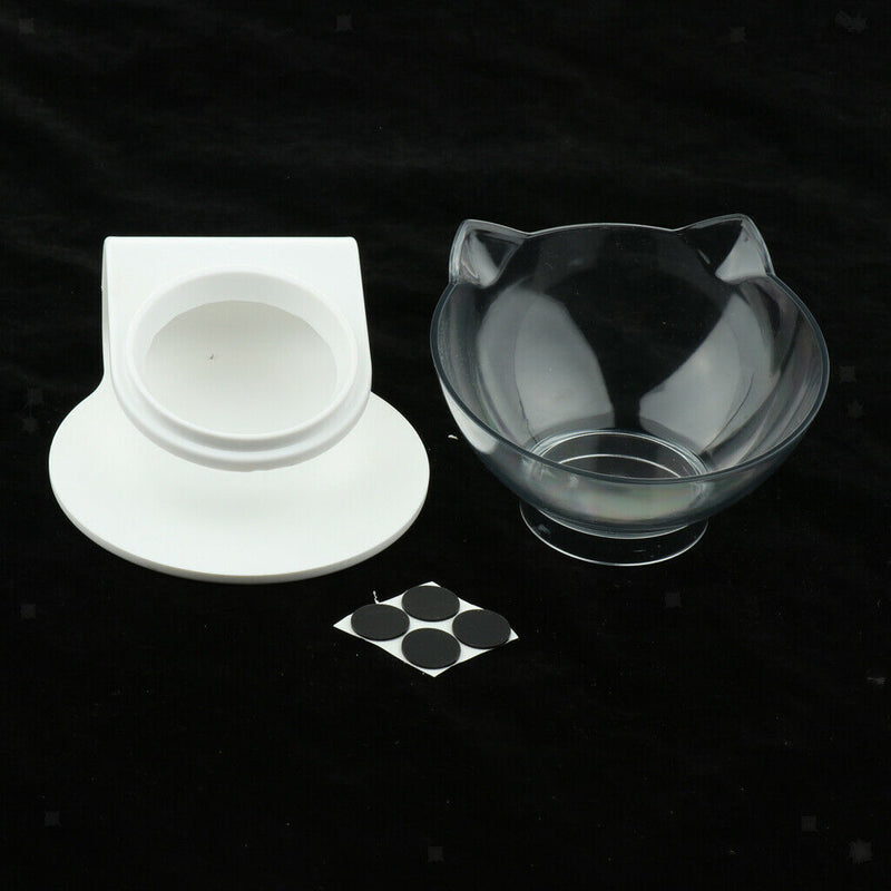 2x Cat Kitty Elevated Bowls Raised Water Feeder With Stand Single Bowl