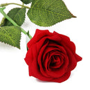 Red Artificial Lifelike Single Stem Rose Flower Wedding Party Home Decor