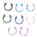 8Pcs Stainless Steel eyebrow Ring Earring Piercing Body Piercing Jewelry Gi3C