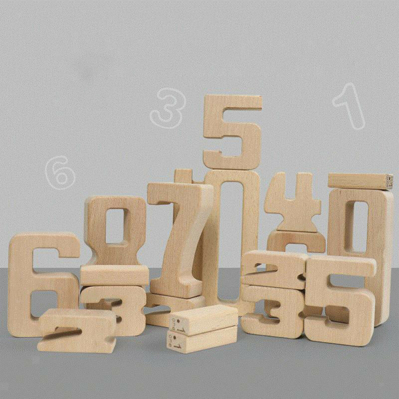 Stackable Montessori Building Blocks Math Number Block Toys Early Teaching