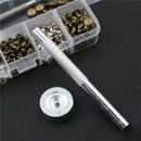 120pcs/setLeatherCraft Repair Double Cap Rivets Tubular Metal Stud Fixing Tool Z