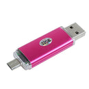 Memory 32GB USB drive OTG + mini USB Flash Drive for Notebook Rose red