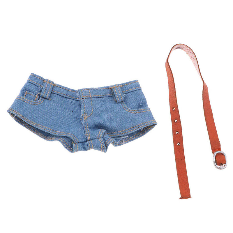 1/6 Scale Female Denim Shorts for 12inch   Kumik  Light-blue