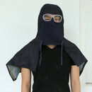 Stripe Work Hat Lab Working Dust Proof Cap Hooded Shawl With Glasses