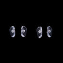 50 Pairs Screw-On Oval Silicone Nose Pads for Glasses Eyeglass 3C