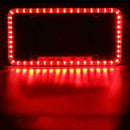 Universal Car Front Rear Number License Plate Frame Cover with Red 54 LED Light
