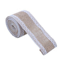 2.5M Hemp Ribbon with Lace Trims Tape Rustic Wedding Decor G