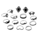 15 Pieces Finger Stack Rings For Women Bohemian Style Friends Party Decorations