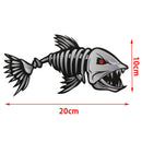 2 Pieces Skeleton Fish Stickers Graphics Accessories for Kayak Fishing Boat FT