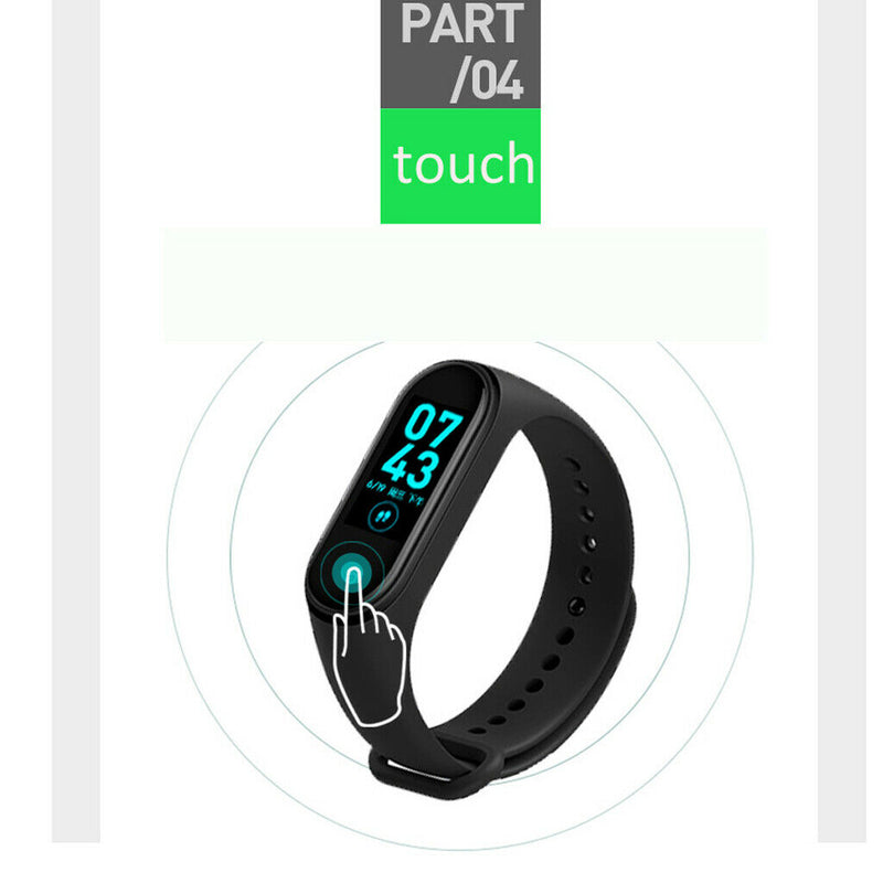 M4 Smart Watch Band Heart Rate Blood Pressure Monitor Tracker Fitness Wristband